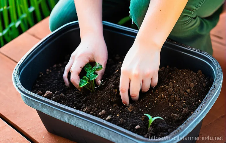 도시농업에서 자주 발생하는 문제와 해결책 - **Prompt 2: Organic Pest Control in a Home Garden**
    "A close-up, serene shot of a healthy green ...